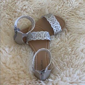 Girl Silver butterfly sandals